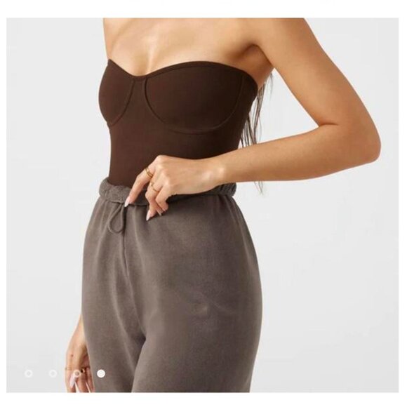 Joah Brown Bustier Tube Top - Picture 3 of 7